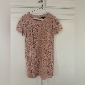 Ann Taylor Blush Lace Mini Dress